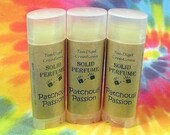 PATCHOULI PASSION Solid Perfume with Cocoa Butter and Vitamin E - .15oz Oval Tube (patchouli, citrus, neroli, sandalwood, nectar)