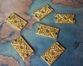 4 PC Brass Nouveau/Deco Link Jewelry Finding -  E0113