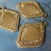 2 PC Raw Brass Victorian Pendant Cameo / Cabochon Plate Setting - AA12