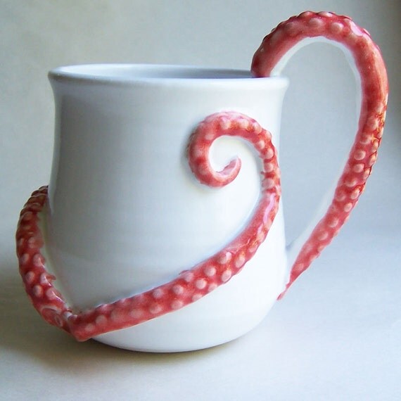 Monster Coffee Mug with ExtraTentacles MADE TO ORDER