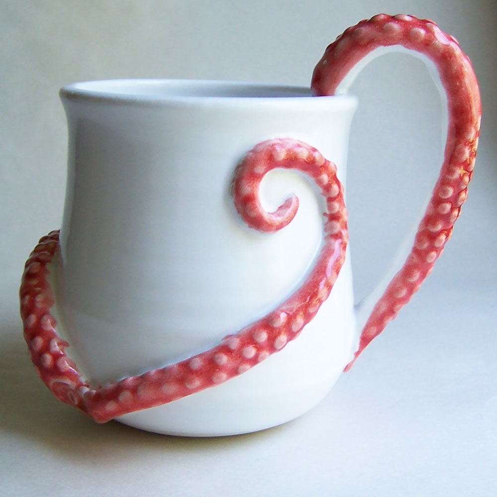 Monster Coffee Mug with ExtraTentacles MADE TO ORDER