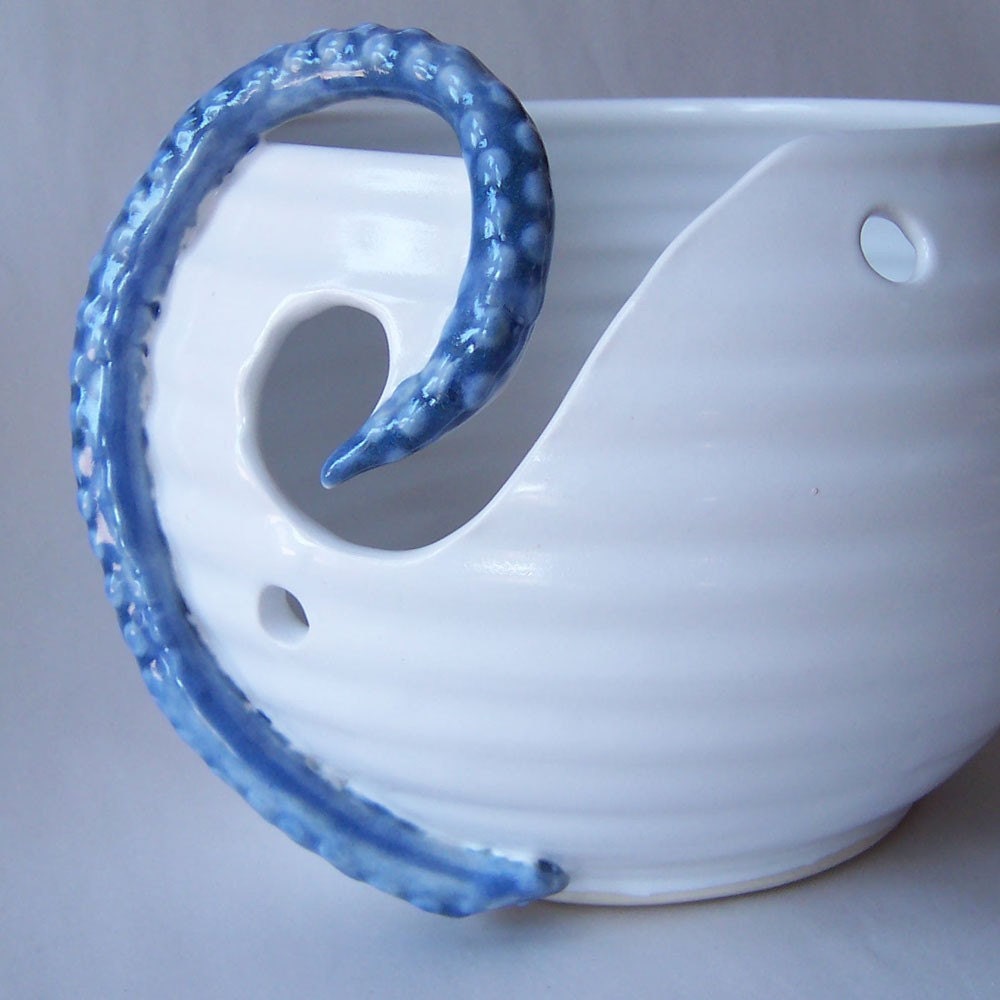 Yarn Bowl in Love with a Sea Monster MADE TO ORDER