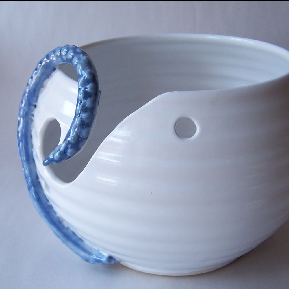 Yarn Bowl in Love with a Sea Monster MADE TO ORDER