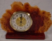 Red Mallee Burl Mantel or Desk Clock