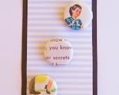 SALE Pin back badges - The story of the secret
