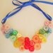 Button necklace - Over the rainbow