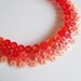 Button necklace in orange ombre - On fire