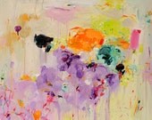 Art giclee print from abstract oil painting- Far side  -  12x12