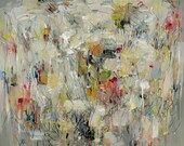 fine art Giclee Print 16x16 from mix media painting-No More
