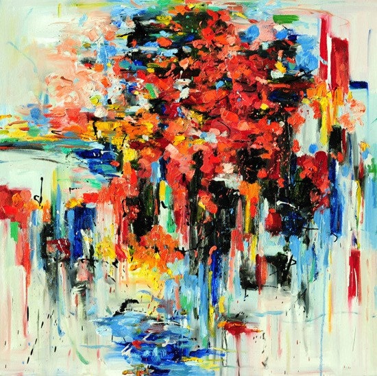 Art print- Giclee PRINT-Sleepless Nights 10x10- abstract painting- wall art- wall decor