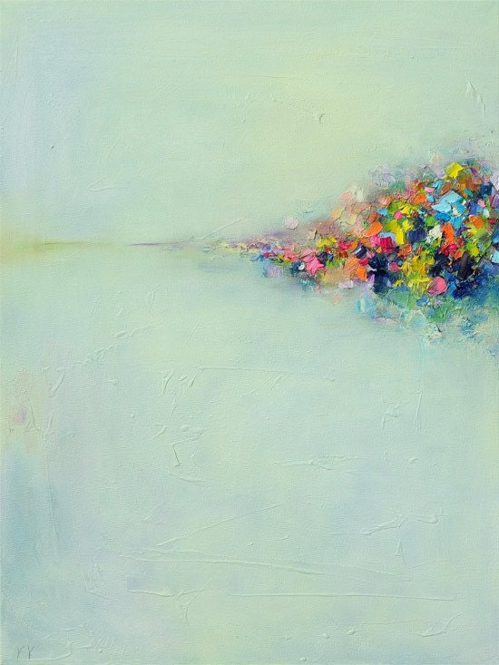 Fine Art Print- Giclee PRINT 8x10-Abstract Landscape 3 - from original oil painting- wall decor- wall art
