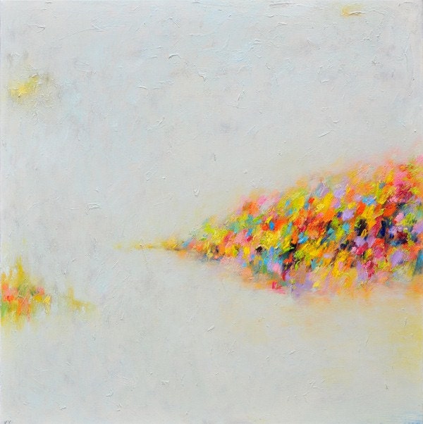 Autumn Landscape Art Giclee Print 10x10 from original abstract oil painting
