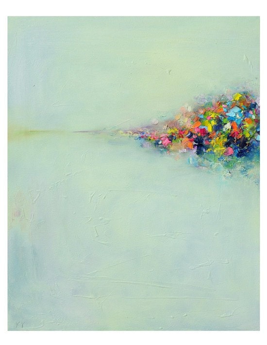Abstract Landscape 3 Fine Art Giclee PRINT 8.5x11 from original oil painting