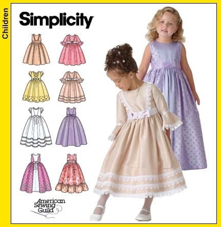 Girls Dress Designs on 4337 Sewing Pattern Child S Flower Girl Dress Size 5 8 Uncut Complete
