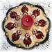 Little LadiesLadybug ..... Candle Mat/Penny Rug Pattern with Wool Kit