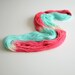 Hand Dyed Sock Yarn - Fingering Yarn - Red Sky in the Morning - Coral Red and Turquoise Blue - Superwash Merino / Nylon - 463 yards