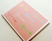 Vintage Keys Note Card