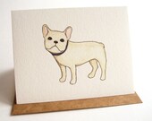 french bulldog note cards // cream- set of 10