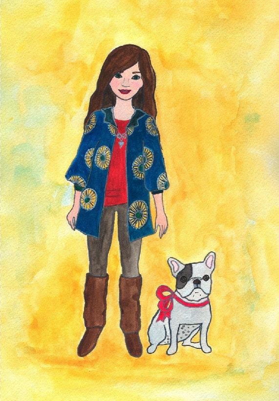 afternoon walk- 8.5 x 11 giclee art print
