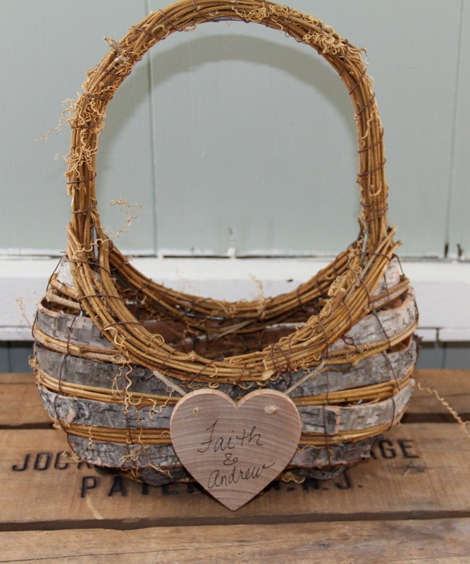 Birch Bark Flower Girl Basket