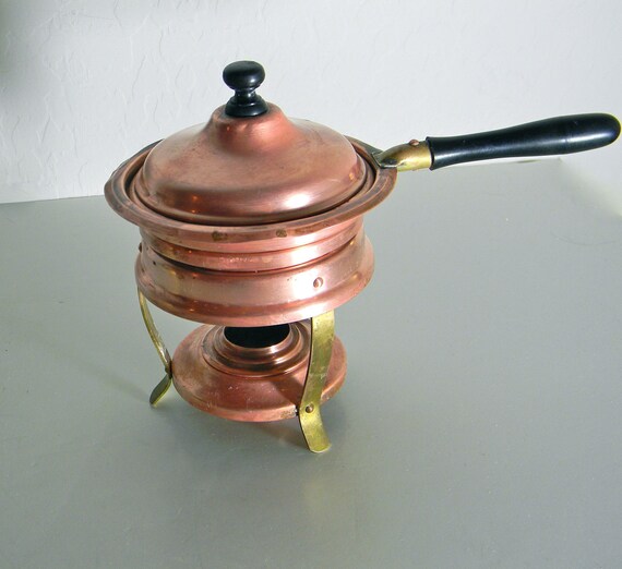 Vintage Copper mini fondue pot Swiss circa 1950 by FeliceSereno