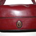 Vintage Trussardi leather bag, shoulder purse, burgundy and brown.