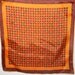 Vintage scarf, small square, copper, rust, mens handkerchief