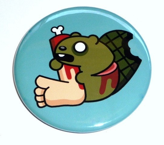 Zombie Beaver - Large Magnet (2.25 inch)