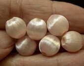VINTAGE Japanese PINK SILK Beads 10mm pkg6 slk20