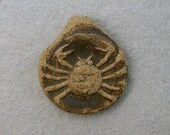 Vintage ZODIAC Necklace Pendant CANCER Clay CRAB Chinese pkg1 cl5