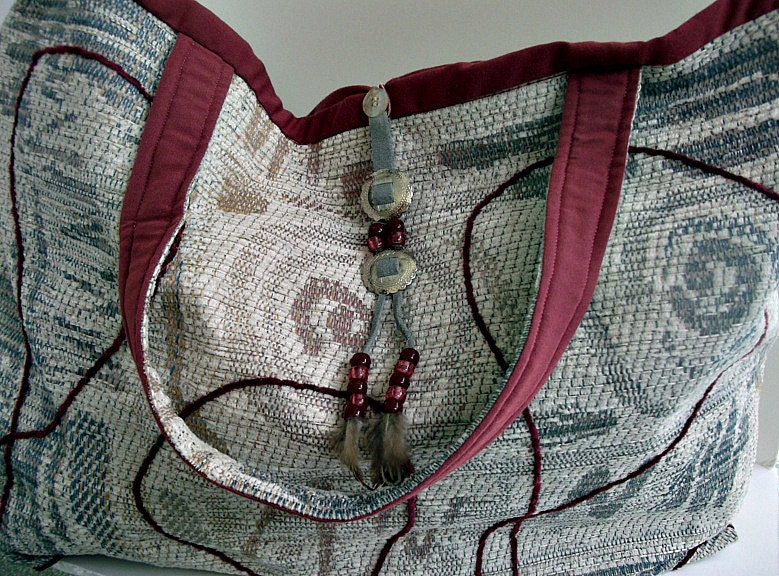 Large Tote Bag , Tapestry Shoulder Bag , Cute Southwestern Styling , Travel Tapestry , Shoulder Purse ,  Unique Bag , Western Tote Bag