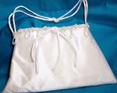 Evening Bag , Wristlet Purse , Evening Handbag , Wedding Bag , Bridal Purse , White Purse , Made to Order , First Communion Purse