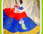 CUSTOM  Snow White ...... Birthday .. Tee Includes appliqued Snow White and Twirl has Appliqued Dopey