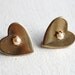 Vintage 1960s Pearl Heart Earrings