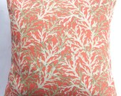 Coral Throw Pillow Cover - Coral Reef Indoor Outdoor Cushion Cover - 16 x 16