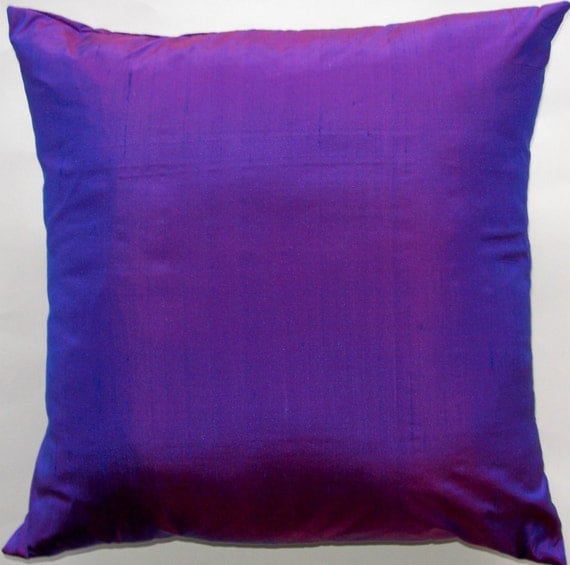 Decorative Pillow Cover Violet Purple Throw Pillow Silk Cushion