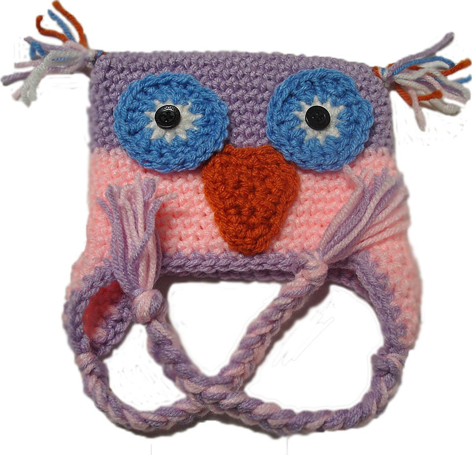 Crochet baby hat, Crochet baby owl hat,  free shipping, on sale