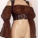Brown Steampunk Wench Top Size Small