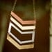 Chevron Multi Metal Necklace with Brass and Copper