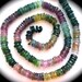 13 inches of Tourmaline rondelles - thin cut faceted rondelles measuring approximately 5mm X 1mm - Unusual and beautiful thin cut