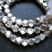 3mm Solid Sterling Silver heavy Faceted Cube Beads - 8 beads