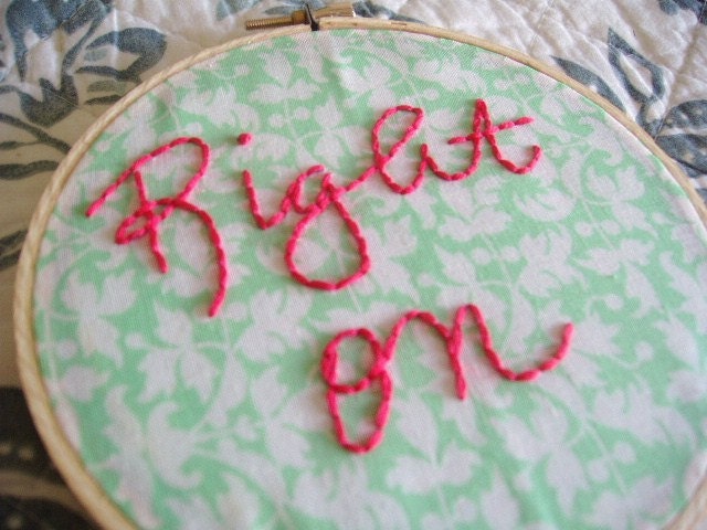 Embroidery Hoop Home Decor - Right On