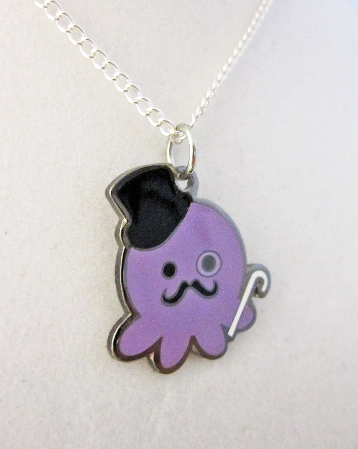 Deluxe Metal Gentleman Octopus Necklace