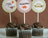 Cupcake Toppers - Dinosaur - PRINTABLE only Il_170x135