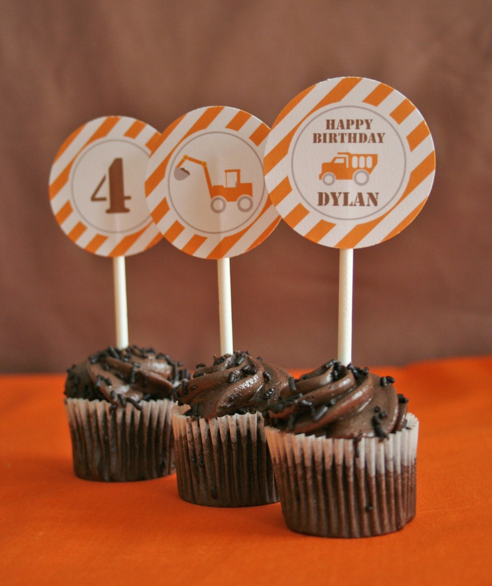 Cupcake Toppers - Construction - PRINTABLE only Il_170x135