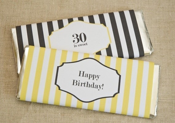 Chocolate Bar Wrappers - PRINTABLE only - Candy Bar Wrappers Il_570xn