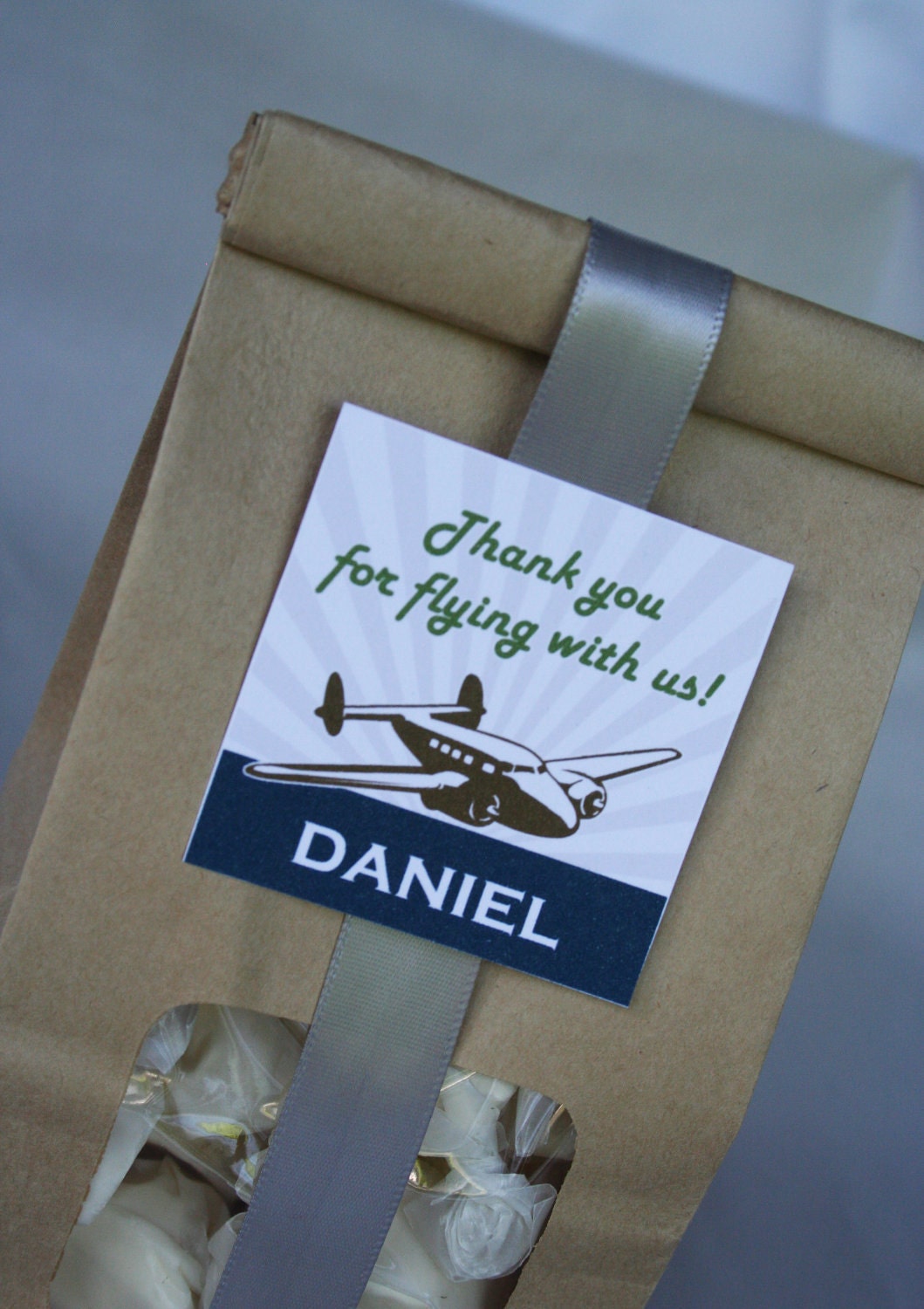 Favor Tags - Vintage Airplane Birthday Party - PRINTABLE only Il_570xn