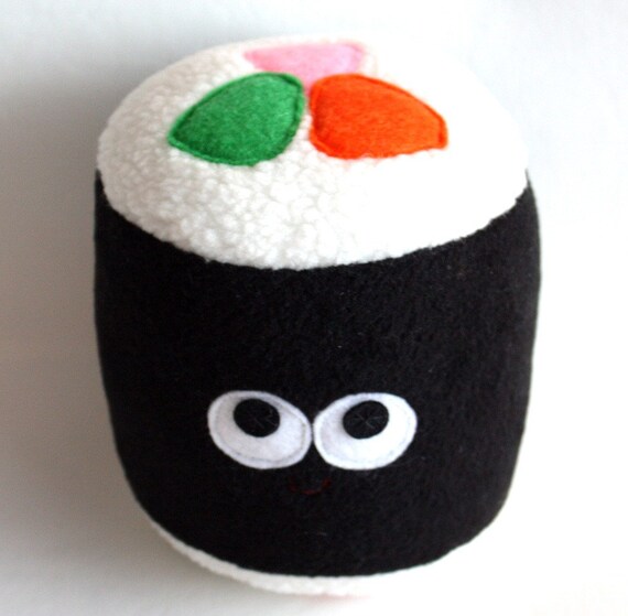 silly sushi california roll plush toy