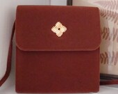 Vintage burnt orange velvet purse