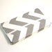 Cell Phone Wallet - Chevron Print - Gray and White - Smart Phone Wallet